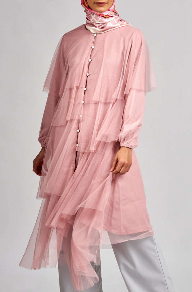 Maryam Tulle Tunic (Dusty Pink)